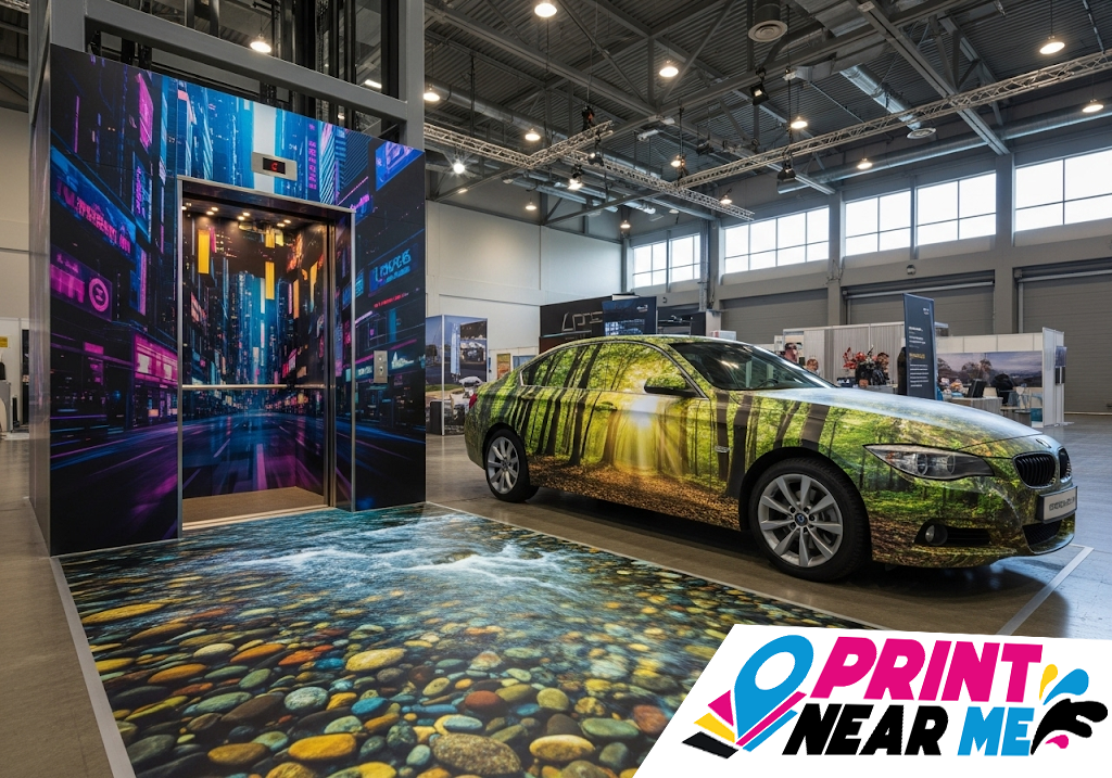 Wraps Cars, Elevator and Floor